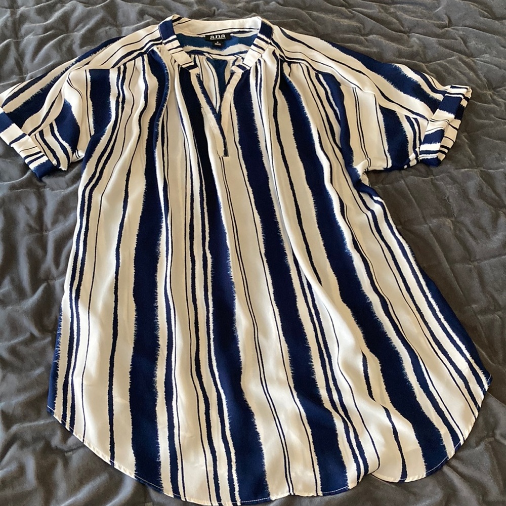 a.n.a. striped blouse